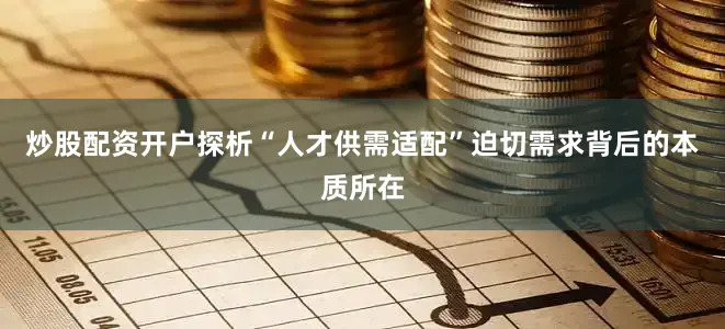 炒股配资开户探析“人才供需适配”迫切需求背后的本质所在